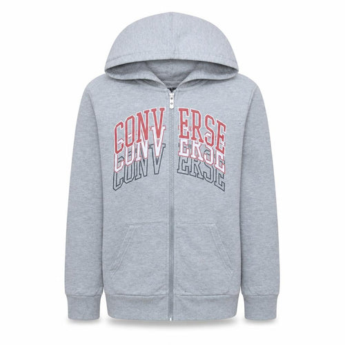 Converse Boys Grey Full Zip Logo Hoodie 12-13 Years