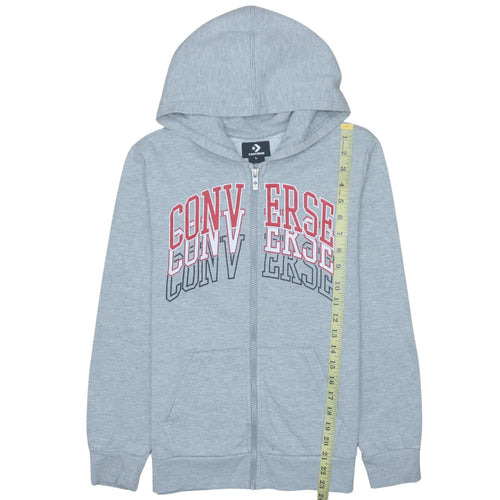 Converse Boys Grey Full Zip Logo Hoodie 12-13 Years