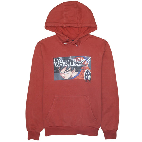 Primark Men Red Dragon Ball Z Hoodie Medium Pullover Fleece Anime Style