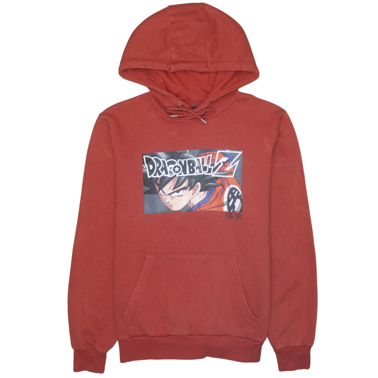 Primark Men Red Dragon Ball Z Hoodie Medium Pullover Fleece Anime Style