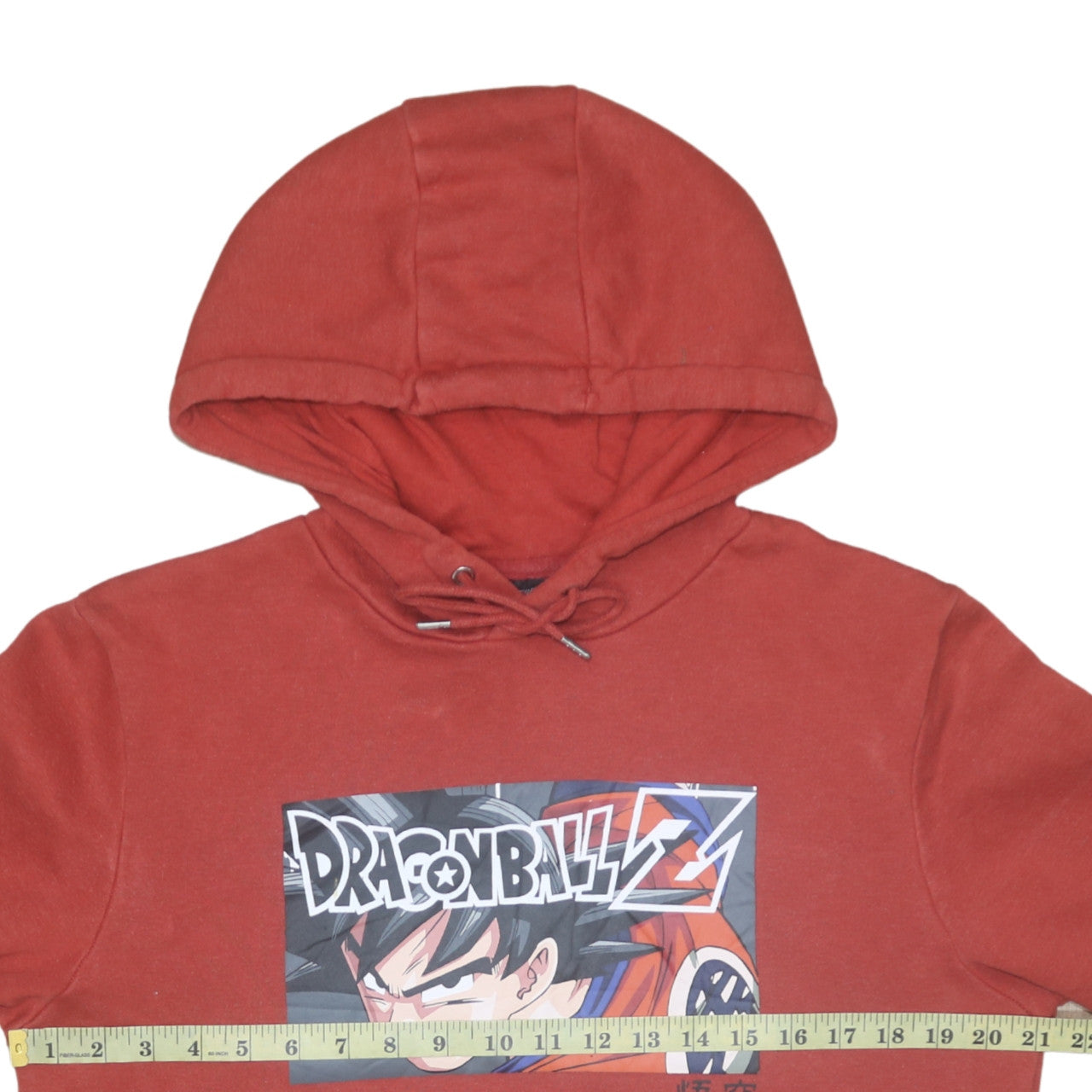 Primark Men Red Dragon Ball Z Hoodie Medium Pullover Fleece Anime Style