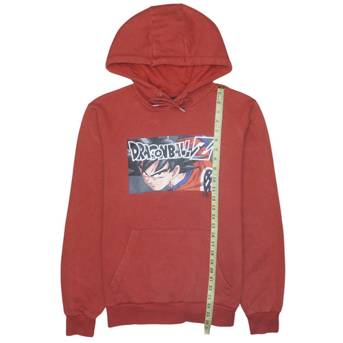 Primark Men Red Dragon Ball Z Hoodie Medium Pullover Fleece Anime Style