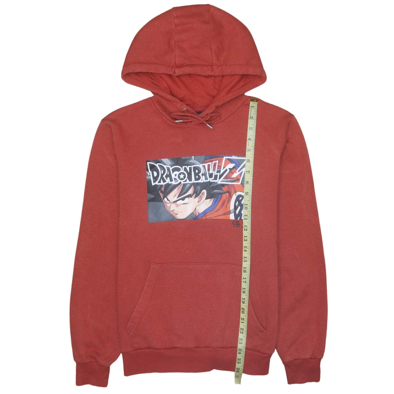 Primark Men Red Dragon Ball Z Hoodie Medium Pullover Fleece Anime Style
