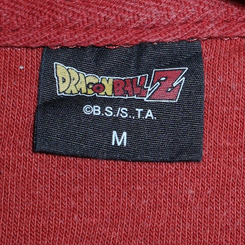 Primark Men Red Dragon Ball Z Hoodie Medium Pullover Fleece Anime Style