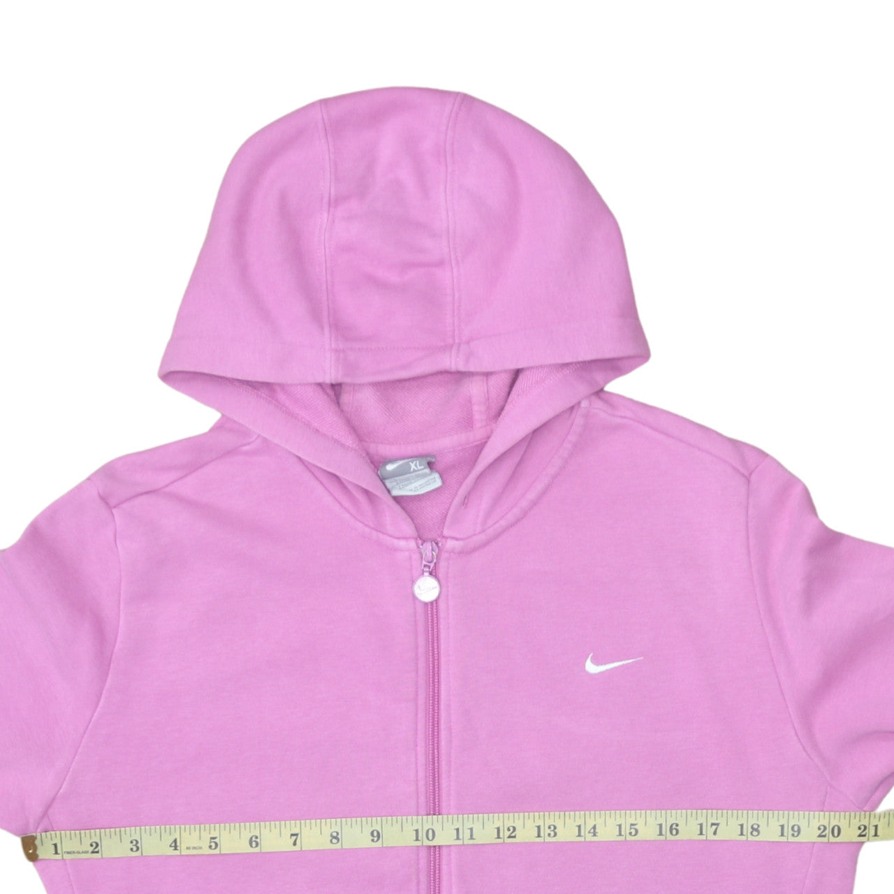 Nike Womens Pink Full Zip Hoodie XL Cotton Blend Casual