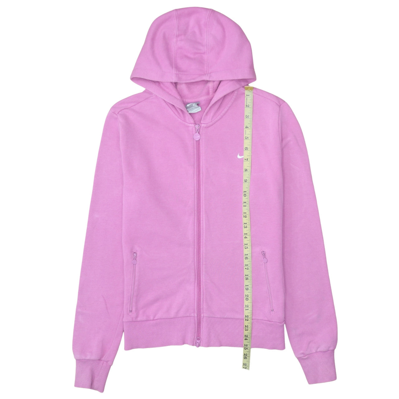 Nike Womens Pink Full Zip Hoodie XL Cotton Blend Casual