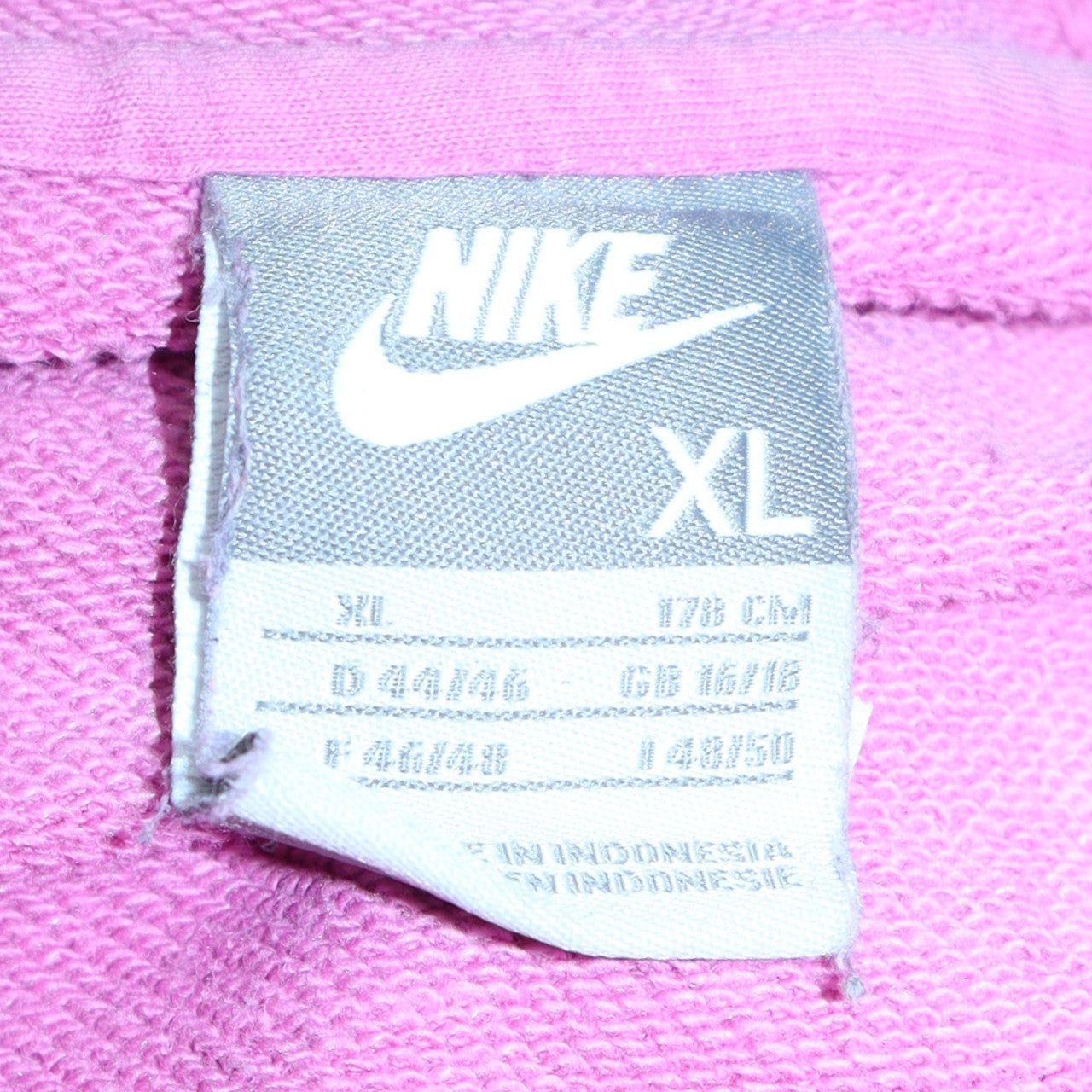Nike Womens Pink Full Zip Hoodie XL Cotton Blend Casual
