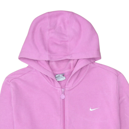 Nike Womens Pink Full Zip Hoodie XL Cotton Blend Casual