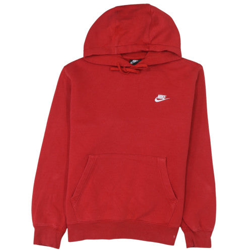 Nike Men's Red Pullover Hoodie M Regular Fit Sports Fleece Sweatshirt