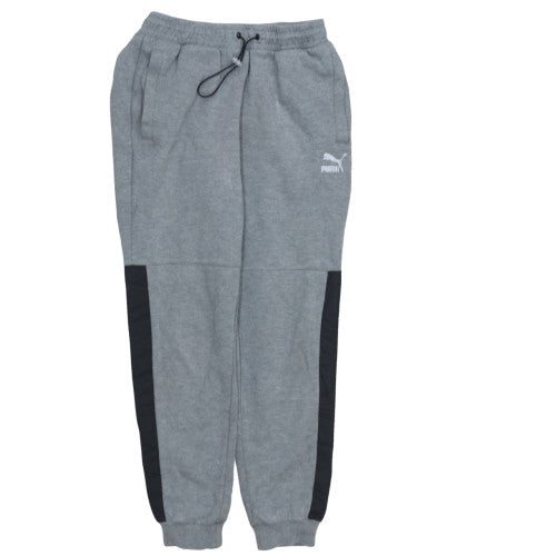 Puma Men's Grey Jogger Sweatpants Small Elastic Waist Cuffed