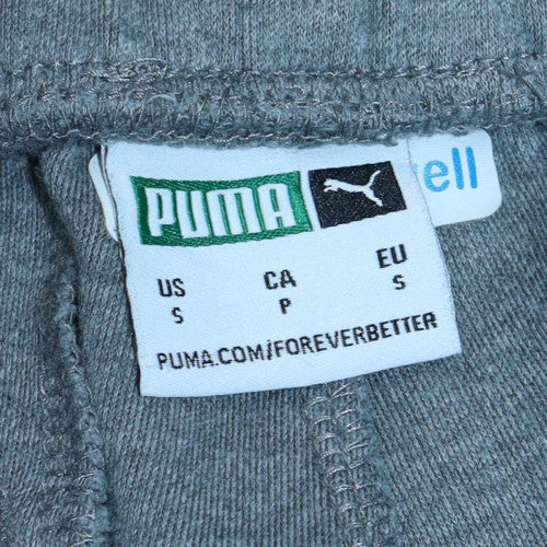 Puma Men's Grey Jogger Sweatpants Small Elastic Waist Cuffed