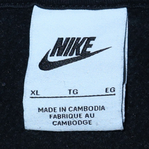 Nike Men's Black XL Pullover Hoodie Fleece Sportswear