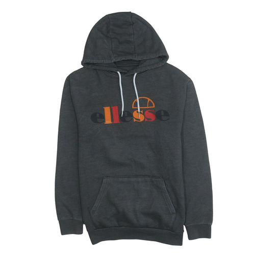 Ellesse Men's Grey Pullover Hoodie Medium Logo Fleece Sweatshirt
