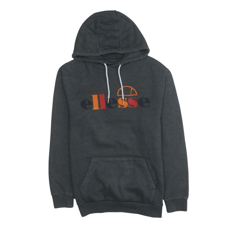 Ellesse Men's Grey Pullover Hoodie Medium Logo Fleece Sweatshirt