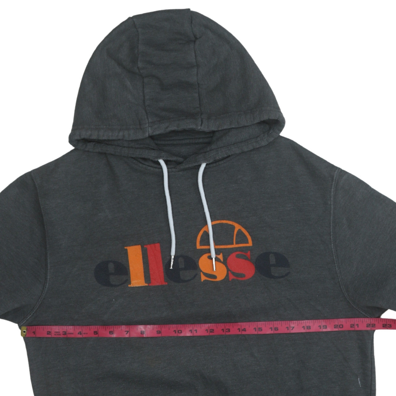 Ellesse Men's Grey Pullover Hoodie Medium Logo Fleece Sweatshirt