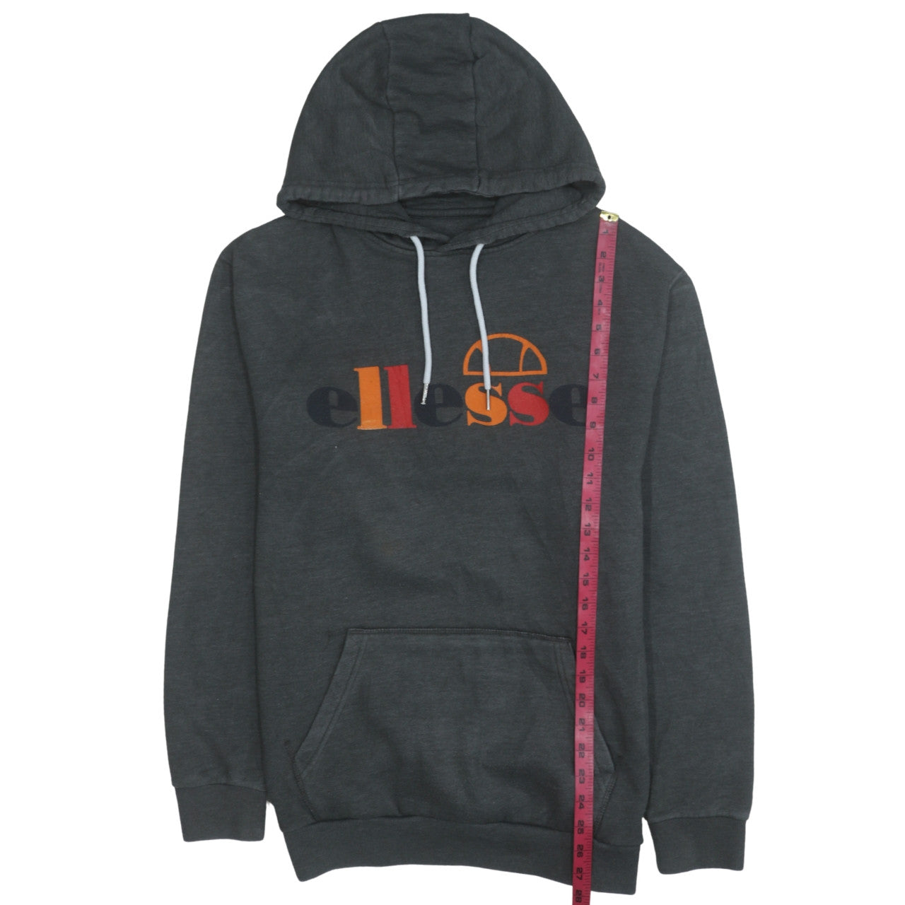 Ellesse Men's Grey Pullover Hoodie Medium Logo Fleece Sweatshirt