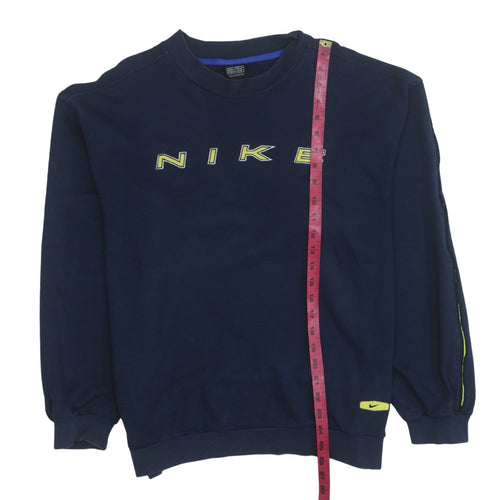 Nike Men's Blue Crew Neck Pullover Sweatshirt Size M Vintage Logo