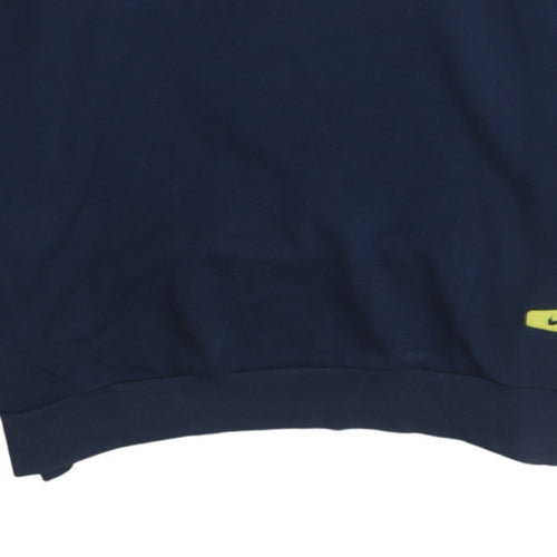 Nike Men's Blue Crew Neck Pullover Sweatshirt Size M Vintage Logo