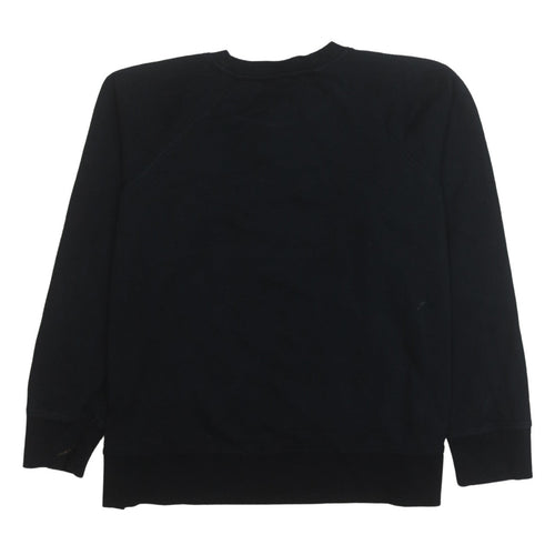DKNY Sport Women's Black Cotton Blend Crew Neck Pullover Sweatshirt Size M