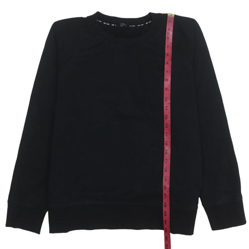 DKNY Sport Women's Black Cotton Blend Crew Neck Pullover Sweatshirt Size M