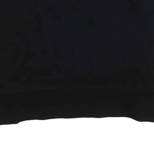 DKNY Sport Women's Black Cotton Blend Crew Neck Pullover Sweatshirt Size M
