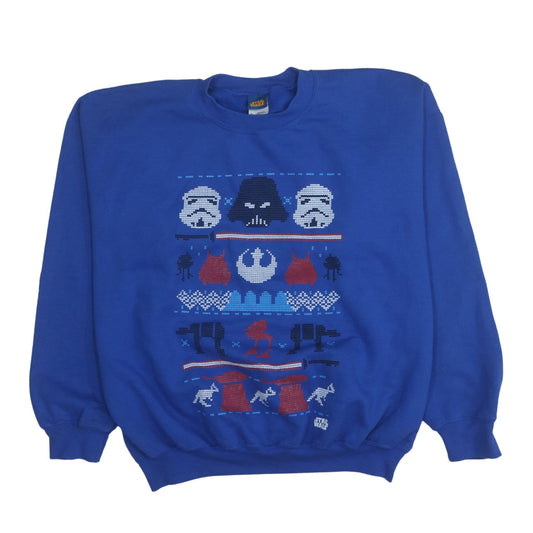 Star Wars Men's Blue XL Sweatshirt Crew Neck Fleece Pullover