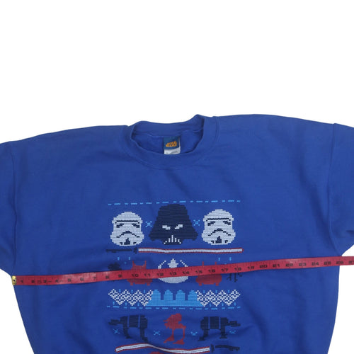 Star Wars Men's Blue XL Sweatshirt Crew Neck Fleece Pullover