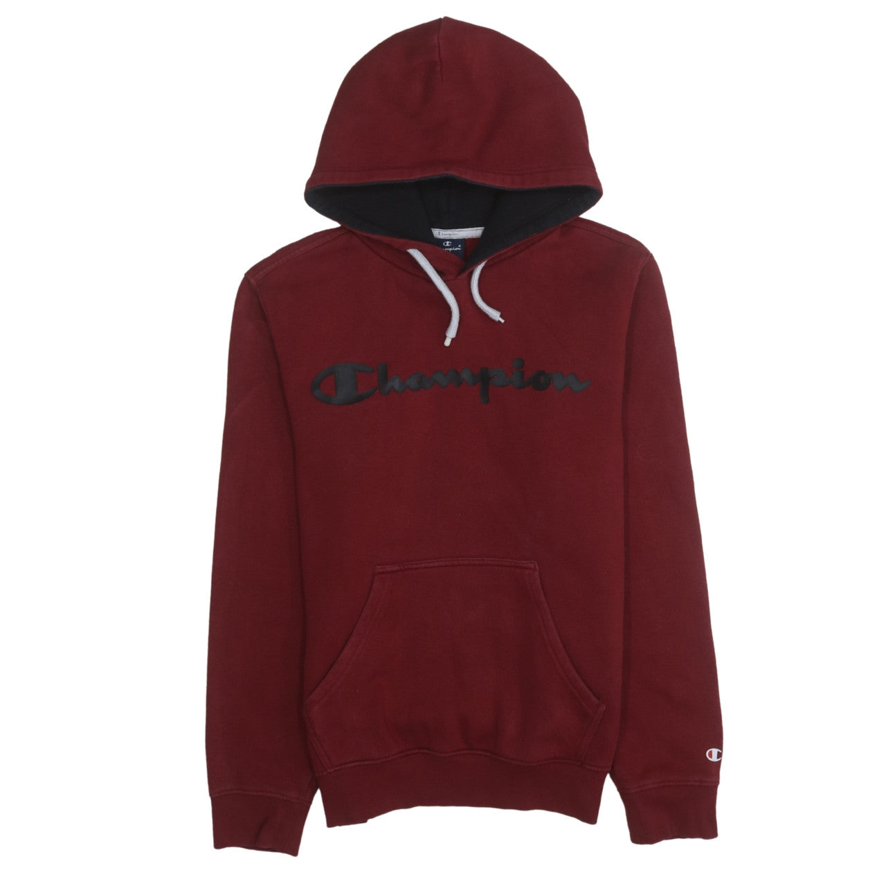 Champion Men's Red Pullover Hoodie Size S Logo Fleece Sweatshirt