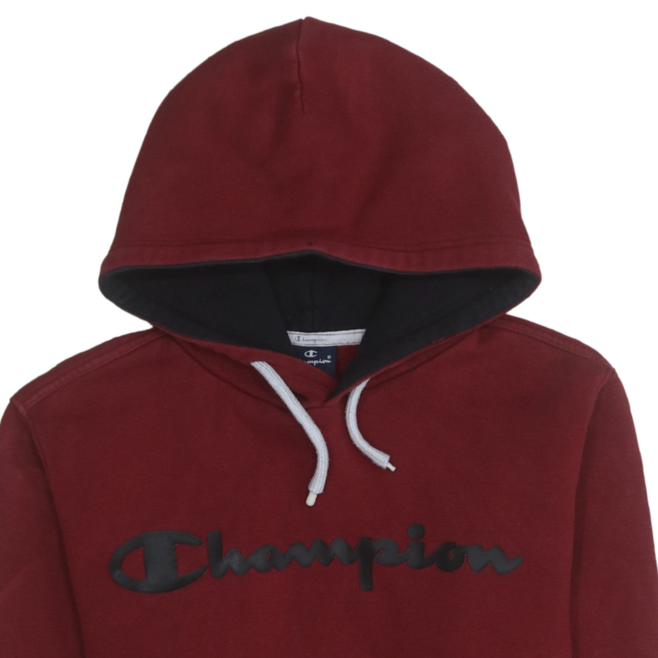 Champion Men's Red Pullover Hoodie Size S Logo Fleece Sweatshirt