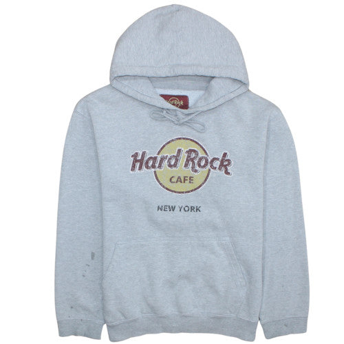 Hard Rock Cafe Women's Grey Pullover Hoodie Large Cotton Blend