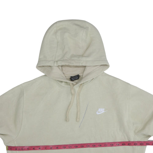 Nike Men Beige Pullover Hoodie M Fleece Sportswear Sweatshirt