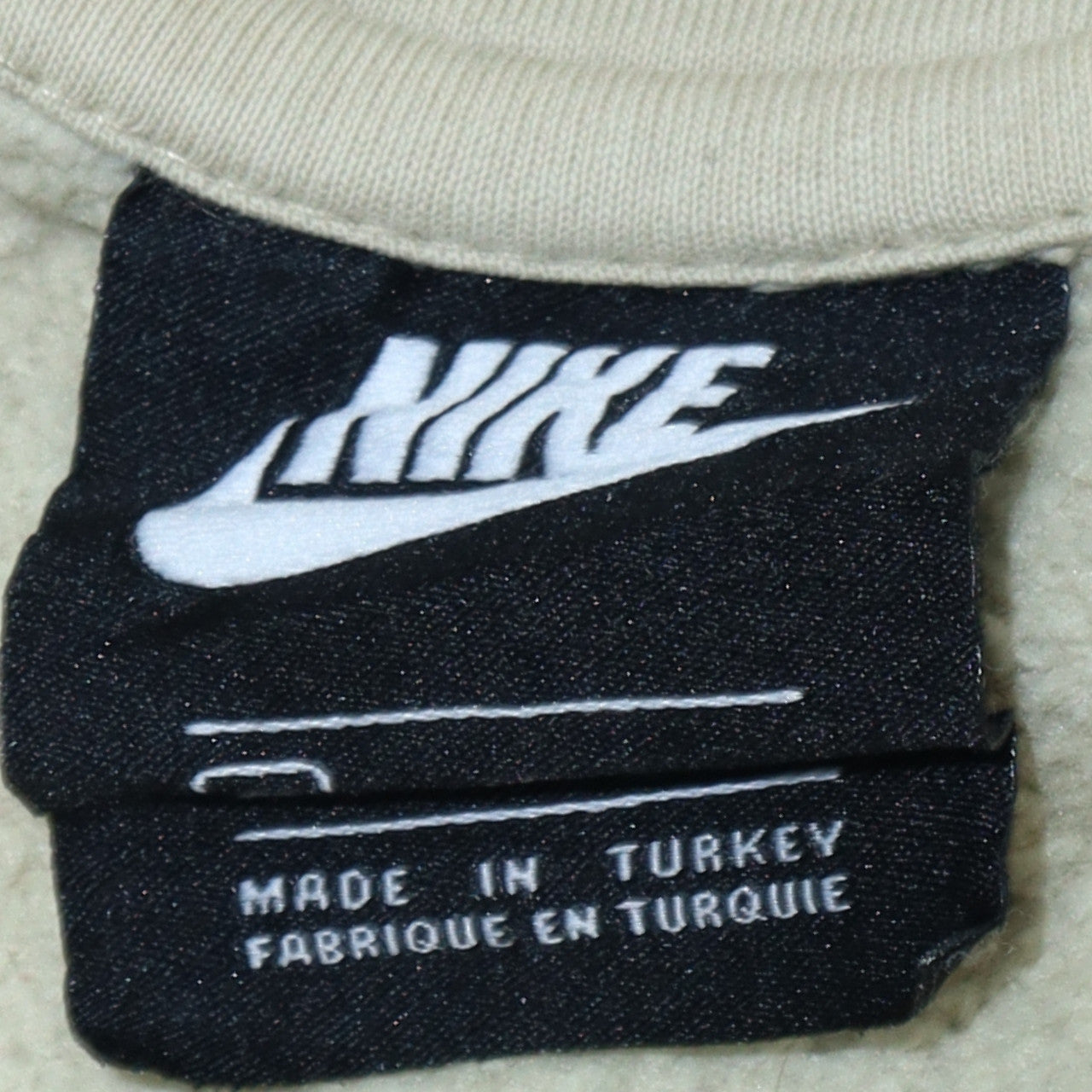 Nike Men Beige Pullover Hoodie M Fleece Sportswear Sweatshirt
