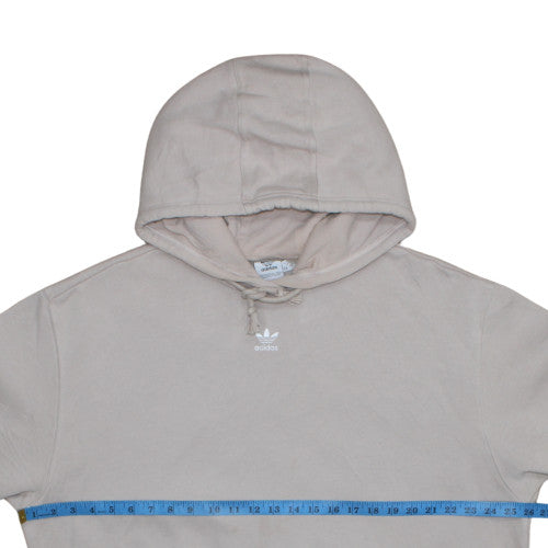 Adidas Womens Beige Hoodie 12-14 Pullover Cotton Blend Casual
