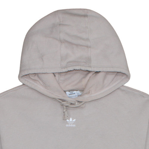 Adidas Womens Beige Hoodie 12-14 Pullover Cotton Blend Casual