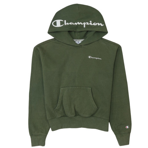 Champion Women’s Green Pullover Hoodie Medium Cotton Blend