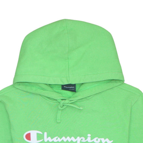Champion Men's Green Pullover Logo Hoodie Size S
