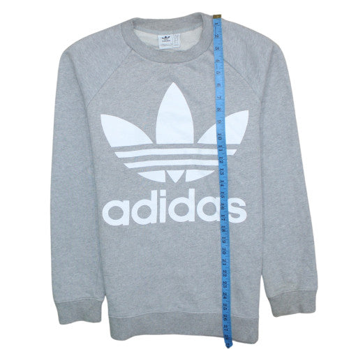 Adidas Women Grey Crew Neck Pullover Sweatshirt UK 10