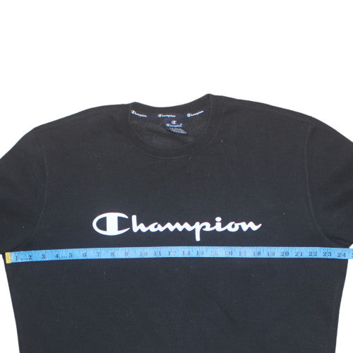 Champion Men's Black XL Pullover Sweatshirt Crew Neck Logo Sports