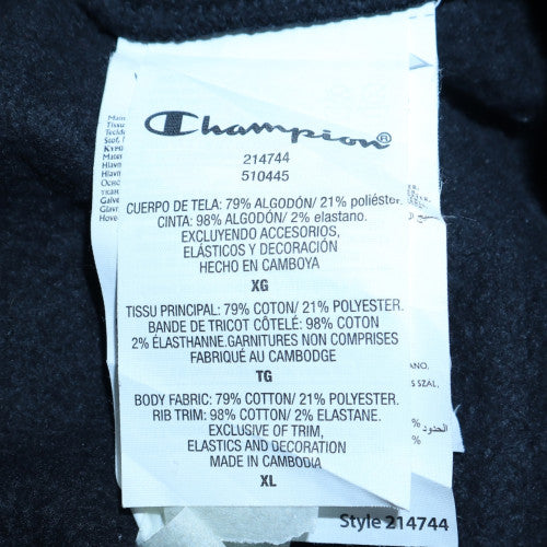 Champion Men's Black XL Pullover Sweatshirt Crew Neck Logo Sports