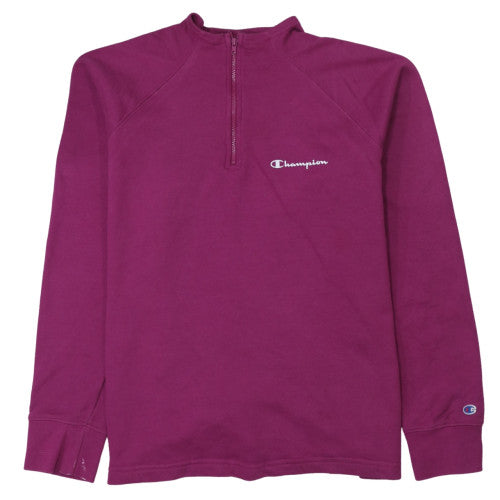 Champion Women's Purple 1/2 Zip Pullover Sweatshirt Size L