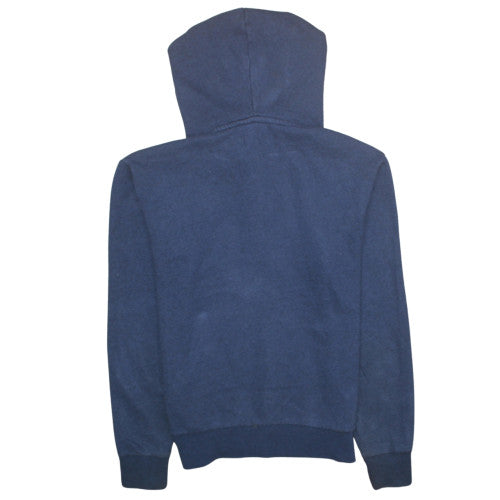 Superdry Men's Blue Pullover Hoodie M Fleece Logo Sweatshirt