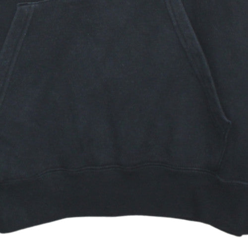 Champion Men's Black Pullover Hoodie Medium Fleece Logo Sweatshirt