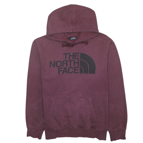 The North Face Men's Red XL Pullover Hoodie with Logo Print