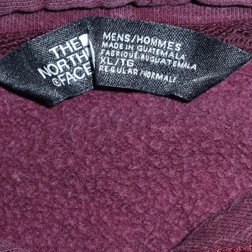 The North Face Men's Red XL Pullover Hoodie with Logo Print