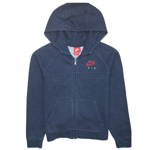 Nike Boys Blue Full Zip Hoodie 13-15 Years Fleece Casual Sweatshirt