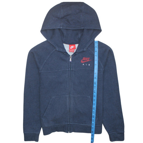 Nike Boys Blue Full Zip Hoodie 13-15 Years Fleece Casual Sweatshirt