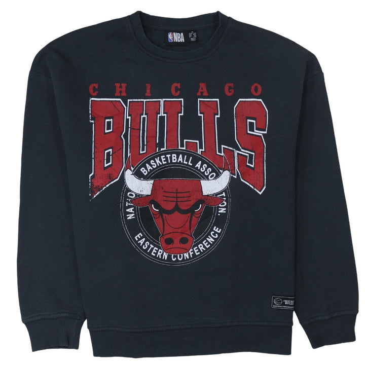 NBA Chicago Bulls Black Cotton Blend Sweatshirt Women M 12/14