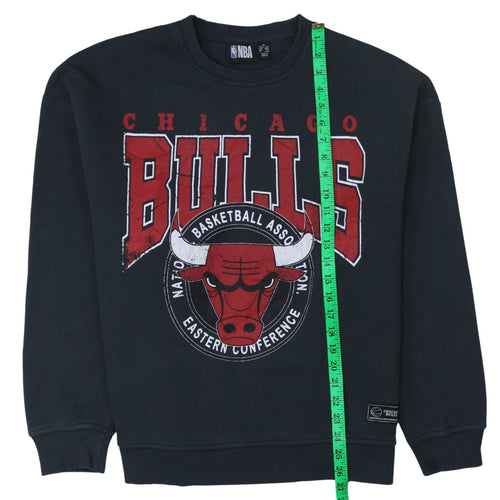 NBA Chicago Bulls Black Cotton Blend Sweatshirt Women M 12/14