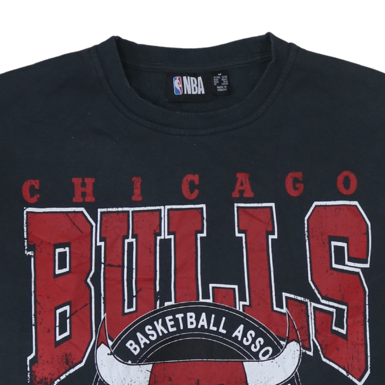 NBA Chicago Bulls Black Cotton Blend Sweatshirt Women M 12/14