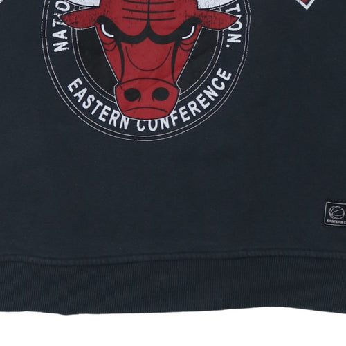 NBA Chicago Bulls Black Cotton Blend Sweatshirt Women M 12/14